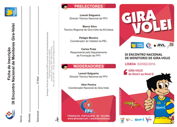 IX Encontro de Monitores Gira-Volei (Lisboa - 2016) Desdobrável